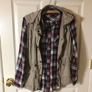 Flannel shirt w/ vest ($20) or separately ($15ea)